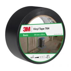3M Vinyl tape algemeen gebruik 764 zwart 50mm x 33m x 0,125mm