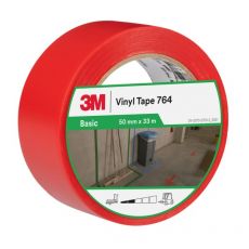 3M Vinyl tape algemeen gebruik 764 rood 50mm x 33m x 0,125mm
