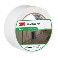 3M Vinyl tape algemeen gebruik 764 wit 50mm x 33m x 0,125mm 
