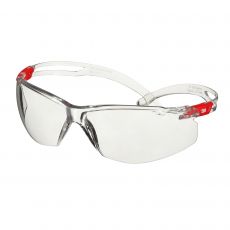 3M SecureFit 500 veiligheidsbril rood/helder met Scotchgard condenswerende en krasbestendige coating